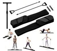 Pilates Board - Pilates Reformer Set, Multi-Detachable Ab Trainer Machine for Home, 6 in 1 Pilates Slider Board, 330 lbs Capacity, Foldable Pilates Equipment for Women Core Workouts(Black)