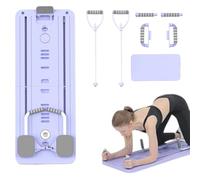 Pilates Board - Versatile Foldable Reform Platform, Portable Core Trainer with Resistance Bands, Full Body Workout Equipment for Abdomina Muscle Toning