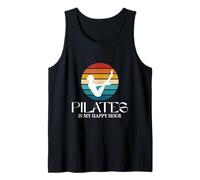 Pilates Boat Pose Funny Pilates is My Happy Hour Vintage Tank Top
