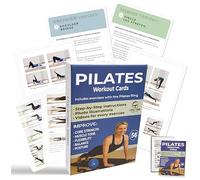 Pilates Cards- Pilates Ring exercises - Mat Pilates Flashcards for Home Workout- Includes Pilates exercises with Equipment- Detailed photos and video Instructions - Produced by Stott Pilates Certified