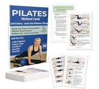 Pilates Cards- Pilates Ring exercises - Mat Pilates Flashcards for Home Workout- Includes Pilates exercises with Equipment- Detailed photos and video Instructions - Produced by Stott Pilates Certified