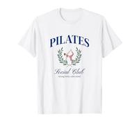 Pilates Club Movement Breathe Stretch Design T-Shirt