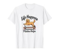 Pilates Club Movement Breathe Stretch Design T-Shirt