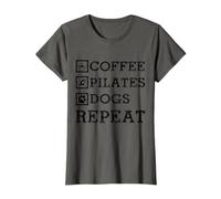 Pilates Coffee Dogs Funny Yoga Pilates Instructor Sports T-Shirt
