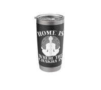 Pilates Enthusiasts Home is Where The Chakra is Pilates Stainless Steel Insulated Tumbler