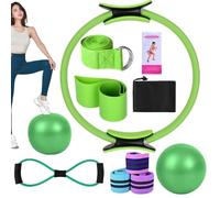 Pilates Equipment Set, Pilates Kit | Toning Pilates Ring - Stretching Belt, Training Accessories, Multifunctional Home Equipment for Gym, Women Adults