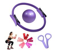 Pilates Essential Kit, Complete Pilates Kit x Home, Pilates Tools for Home, Includes Pilates Circle, Pilates Ball, Resistance Bands, for Strength, Stability and Toning (B)