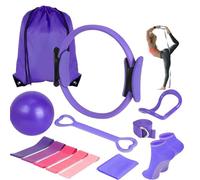 Pilates Essentials Kit for Women, 13-Piece Home Pilates Equipment Set, Better Me Pilates Kit, for Women Pilate Ring and Ball Set Gift, for Women's Home Workouts & Beginners (Purple)