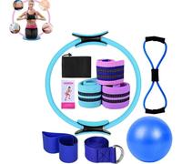 Pilates Essentials Kit for Women,Better Me Pilates Kit,Pilates Rings Booty Bands Yoga Ball,Yoga Sets for Women - Complete Set of 11 Accessories,Pilates Equipment for Home Workouts (Blue)