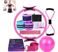 Pilates Essentials Kit for Women,Better Me Pilates Kit,Yoga Rings, Booty Bands,Yoga Ball,Yoga Sets for Women - Complete Set of 11 Accessories,Pilates Equipment for Home Workouts(Pink)
