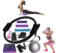 Pilates Essentials Kit for Women, New Better Me Pilates Kit,Yoga Rings, Booty Bands,Yoga Ball,Yoga Sets for Women - Complete Set of 11 Accessories,Pilates Equipment for Home Workouts