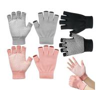 Pilates Gloves - 3 Pairs Half Toe Exercise Mitts - Strength Training Mitts | for Enthusiasts, Beginners, Women, Ladies, Wifes, Moms, Athletes, Home, Gym and