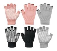Pilates Gloves with Non-Slip Coating for Women | Three Pairs of Half Finger Training Gloves - Breathable Dumbbell Gloves - For Women, Ladies, Wives, Mothers, Beginners, Professionals, Athletes, Z