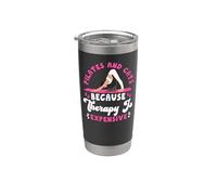 Pilates Instructor Teacher Cat Pilates and Cats Because Stainless Steel Insulated Tumbler