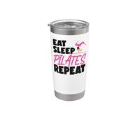 Pilates Instructor Teacher Eat Sleep Pilates Repeat Stainless Steel Insulated Tumbler