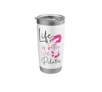 Pilates Instructor Teacher Life is Better with Pilates Stainless Steel Insulated Tumbler
