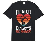 Pilates Instructor Teacher Retro Heart Pilates is Always The Comfort Colors Adult Heavyweight T-Shirt