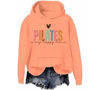 Pilates Is My Happy Hour Hoodie, Pilates Is My Happy Hour Sweatshirt, Pilates Lover Pullover Sweatshirts