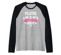 Pilates is My Happy Hour Hot Girls Do Pilates Instructor Era Raglan Baseball Tee