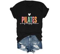 Pilates is My Happy Hour Shirt, Pilates is My Happy Hour T-Shirt, Pilates is My Happy Hour Tshirt, Pilates Shirt Black