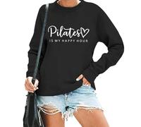 Pilates Is My Happy Hour Sweatshirt, Pilates Is My Happy Hour Shirt, Funny Pilates Lover Pilates Sweatshirt For Women Black