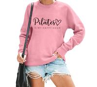 Pilates Is My Happy Hour Sweatshirt, Pilates Is My Happy Hour Shirt, Funny Pilates Lover Pilates Sweatshirt For Women Pink