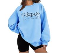 Pilates is My Happy Hour Sweatshirt, Pilates Sweatshirt for Women Carolina Blue