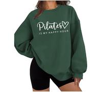 Pilates is My Happy Hour Sweatshirt, Pilates Sweatshirt for Women Green