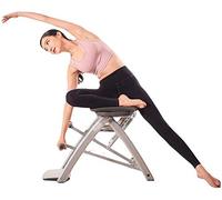 Pilates Iyengar Yoga Aid Chair,Adjustable Folding Home Multifunction Core Strength Building Stool,4 Ways To Exercise,Home Gym