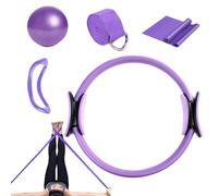 Pilates Kit for Home Workouts, Pilates Set | Yoga Ball Ring Resistance Bands, 5x Home Gym Accessories, Yoga Teams Training Equipment