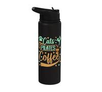 Pilates Lover - Cats Pilates Coffee - Pilates Cat Lovers Stainless Steel Insulated Water Bottle