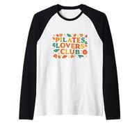 Pilates Lovers Club Retro Decorative Doodles Pilates Yoga Raglan Baseball Tee