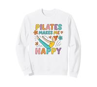 Pilates Makes Me Happy, Floral Summer Spring Sweatshirt
