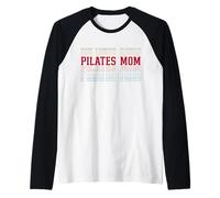 Pilates Mom Funny Layered Text Mother Mama Coach Raglan Baseball Tee
