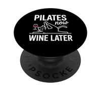 Pilates Now Wine Later Cat Workout PopSockets Adhesive PopGrip