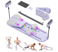 Pilates Reformer- A Foldable Portable Full-Body Exercise Pilates Board Unisex | Multi-Functional Core Strength Pilates Training Board Multifunctional Fitness Gear for Home Gyms & Studios (Purple)