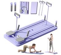 Pilates Reformer Board Set Automatic ReboundRoller Board Foldable Abdominal Board Exercise Machine for Home