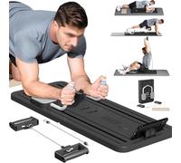 Pilates Reformer Board Set Multi-FunctionalExercise Board Plank Trainer Automatic ReboundRoller Board Abdominal Board (3)