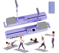 Pilates Reformer Board with Resistance Bands - Portable Pilates Machine, Full Body Workout for Home, Core Strengthener, Glute & Leg Toning,