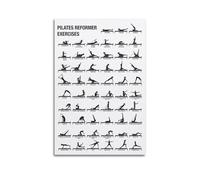 Pilates Reformer Exercises Yoga ChartClassic Aesthetic Poster Decorative Painting Canvas Wall Art Living Room Poster Bedroom PaintingUnframe-style 12x18inch(30x45cm)