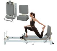 Pilates Reformer, Foldable Compact Pilates Reformer Machine Suits for Studio Gym Yoga