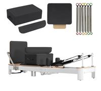 Pilates Reformer, Foldable Reformer Pilates Machine Equipment for Home Gym Workouts (Black 217x68x65cm)