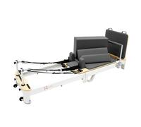 Monster Shop Pilates Reformer Machine Aluminium Frame Multifunctional Portable Folding Bed Adjustable Resistance Home Gym Studio Equipment Compact Foldable Fitness Jump Board Accessories Storage Bag