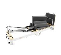 Pilates Reformer Machine Aluminium Frame Multifunctional Portable Folding Bed Adjustable Resistance Home Gym Studio Equipment Compact Foldable Fitness Jump Board Accessories Storage Bag