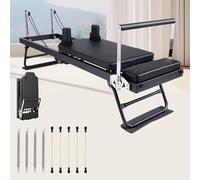 Pilates Reformer Machine,Foldable Pilates Reformer Core Bed Equipment Machine for Home Gym Women Yoga Workout Indoor Pilates Exercise Equipment Training Weight.