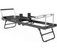 Pilates Reformer Machine for Home - Foldable Pilates Board with Dual Resistance Bands - Full Body Workout Reformer Bed for Core, Legs & Arms - Compact Home Gym Equipment by XS Sports