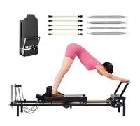 Pilates Reformer Machine for Home Foldable, Pilates Reformer Core Bed Equipment Machine with Springs/Cords & Jump Board, for Home/Studio/Gym (for Beginners & Advanced),001
