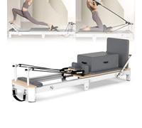 Pilates Reformer Machine for Home Gym, Five-Piece Set, Aluminum Frame, Foldable Design, 1100 Lbs Weight Capacity
