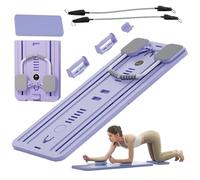 Pilates Reformer Machine, Multifunctional Abdominal Board, Chest And Abdominal Exercise Board, Pilates Board Abdominal Board, Pilates Reformer Set For Home Workout blue