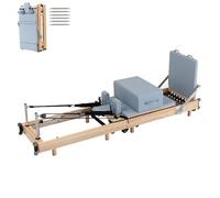 Pilates Reformer Machine, Upgraded Lengthened Foldable Pilates Equipment for Home Gym Workout, Pilates Core Folding Bed With Springs, Folding Reformer Pilates Machine, Pilates Board at Home